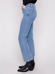 Denim Corduroy Straight Leg Pants