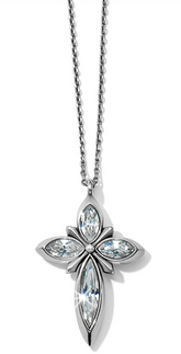Crystal Spear Cross Necklace