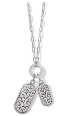 Contempo Token Tag Charm Necklace