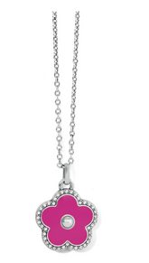Dazzling Love Flower Necklace (Fuchsia)
