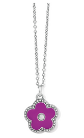 Dazzling Love Flower Necklace (Plum)