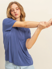 Basic Round Neck Short Sleeve T Shirt