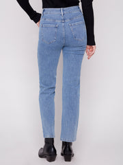 Denim Corduroy Straight Leg Pants