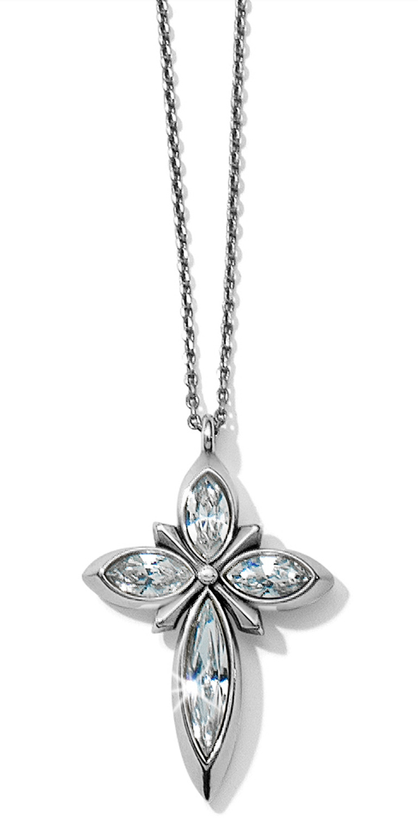 Crystal Spear Cross Necklace