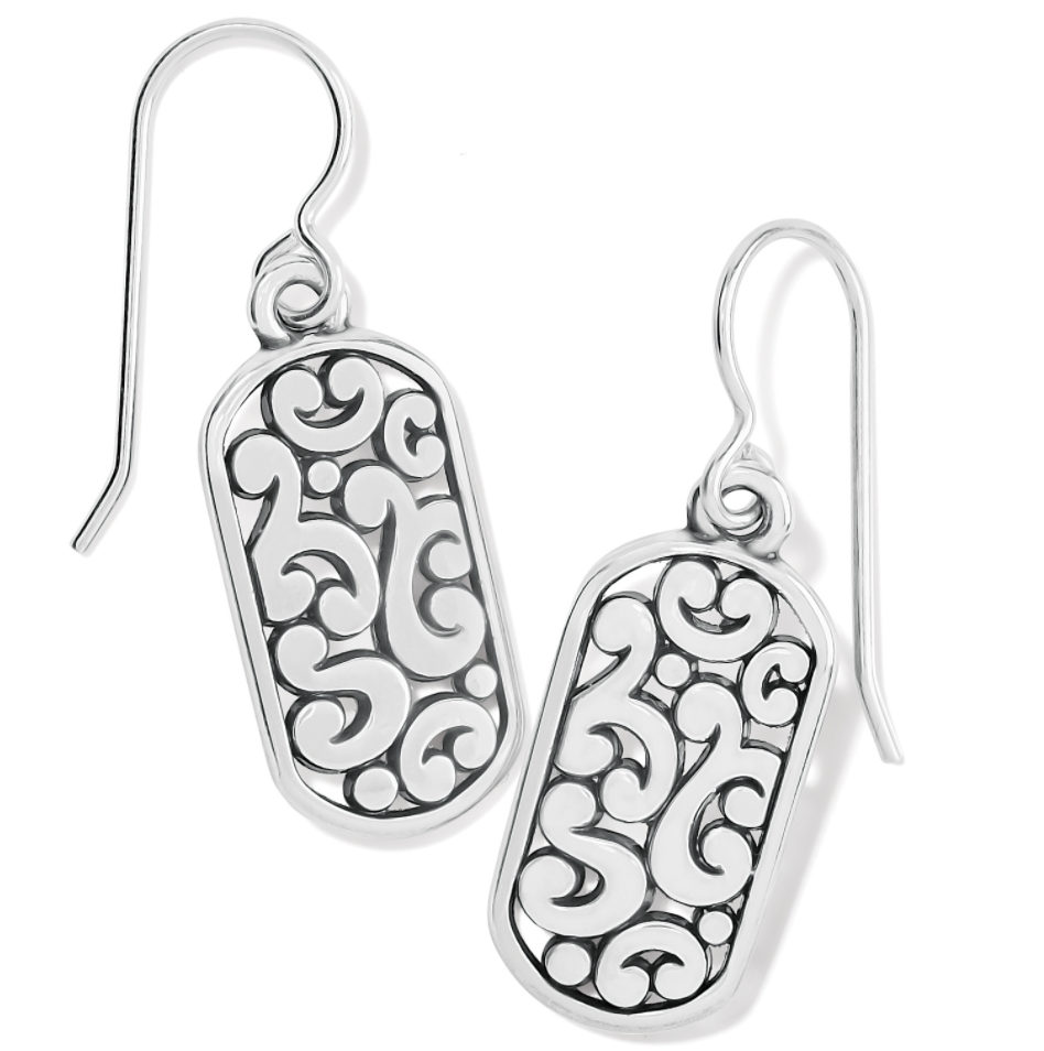 Contempo Token Tag French Wire Earrings