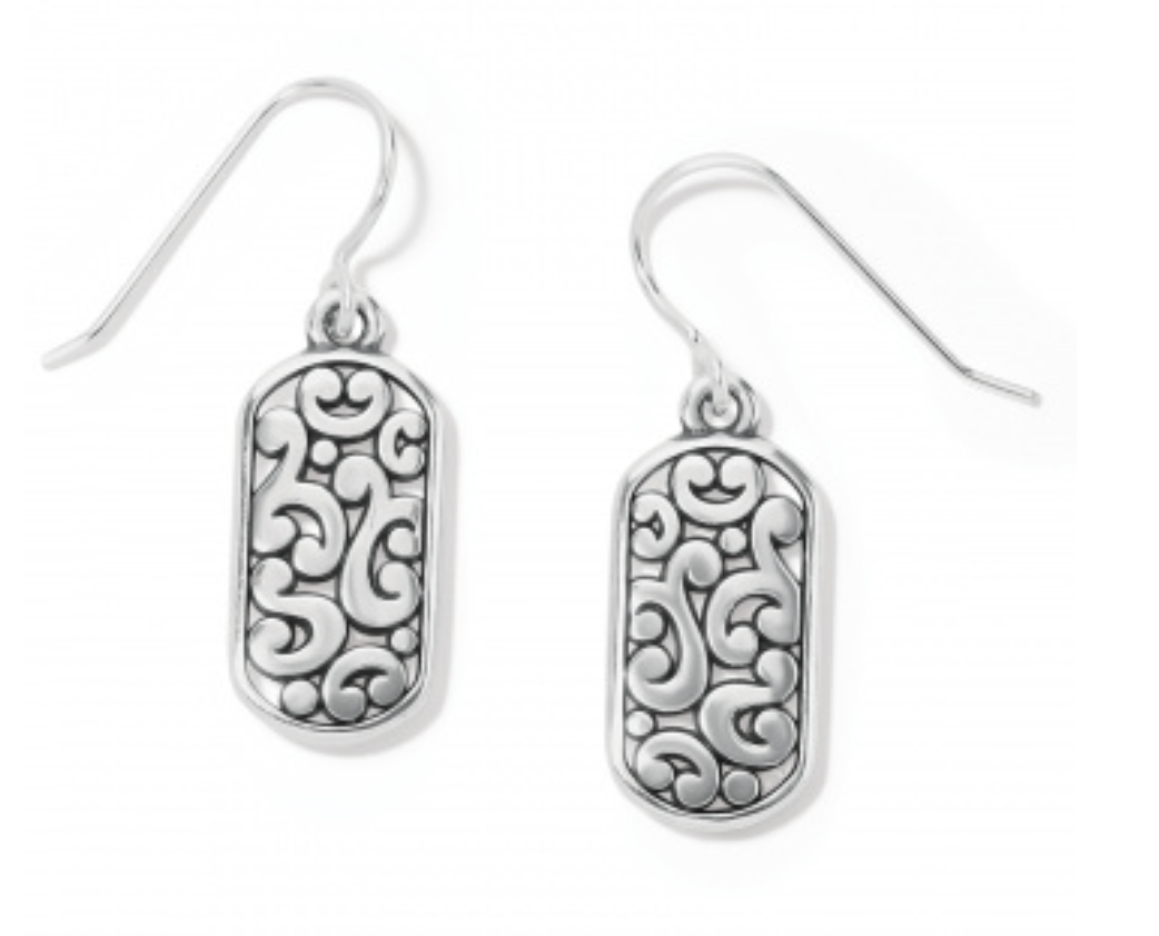 Contempo Token Tag French Wire Earrings