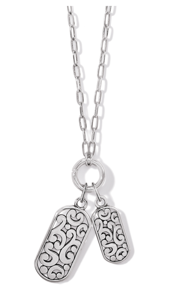 Contempo Token Tag Charm Necklace