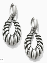 Athena Scalloped Post Drop Earrings