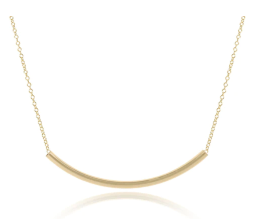 16" Necklace Gold - Bliss Bar Smooth