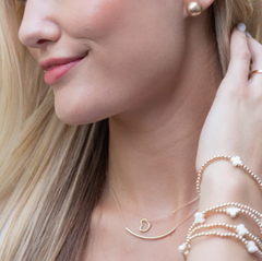 16" Necklace Gold - Bliss Bar Smooth