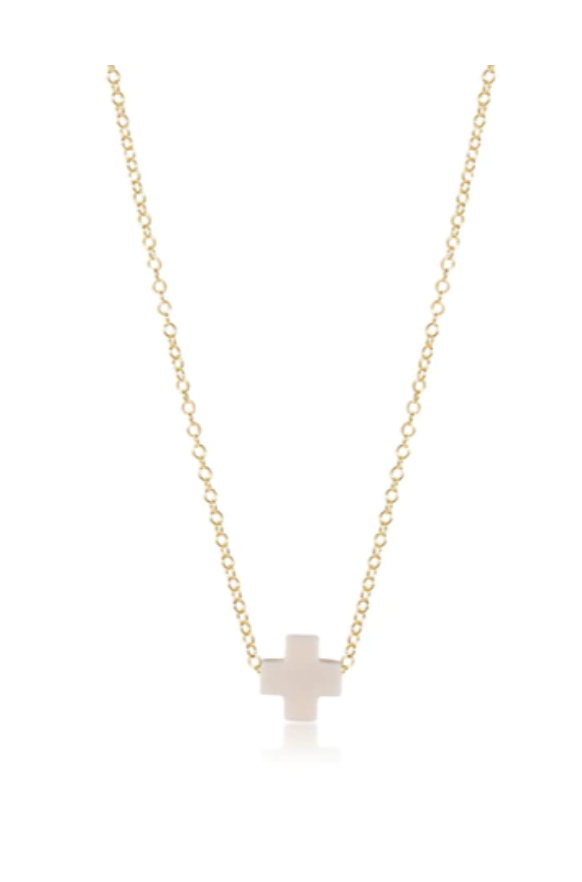 16" Necklace Gold - Signature Cross