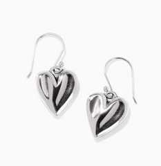 Cascade Heart Reversible French Wire Earrings