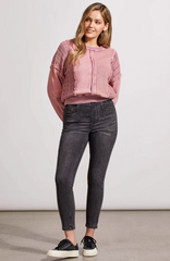 Audrey Icon Pull-On Ankle Skinny Jeans (Stone Black)