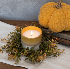12" Harvest Mexican Fern Candle Ring