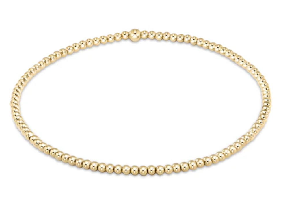 Classic Gold 2mm Bead Bracelet
