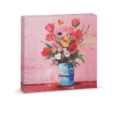 6" Blooms in Vase Wall Art