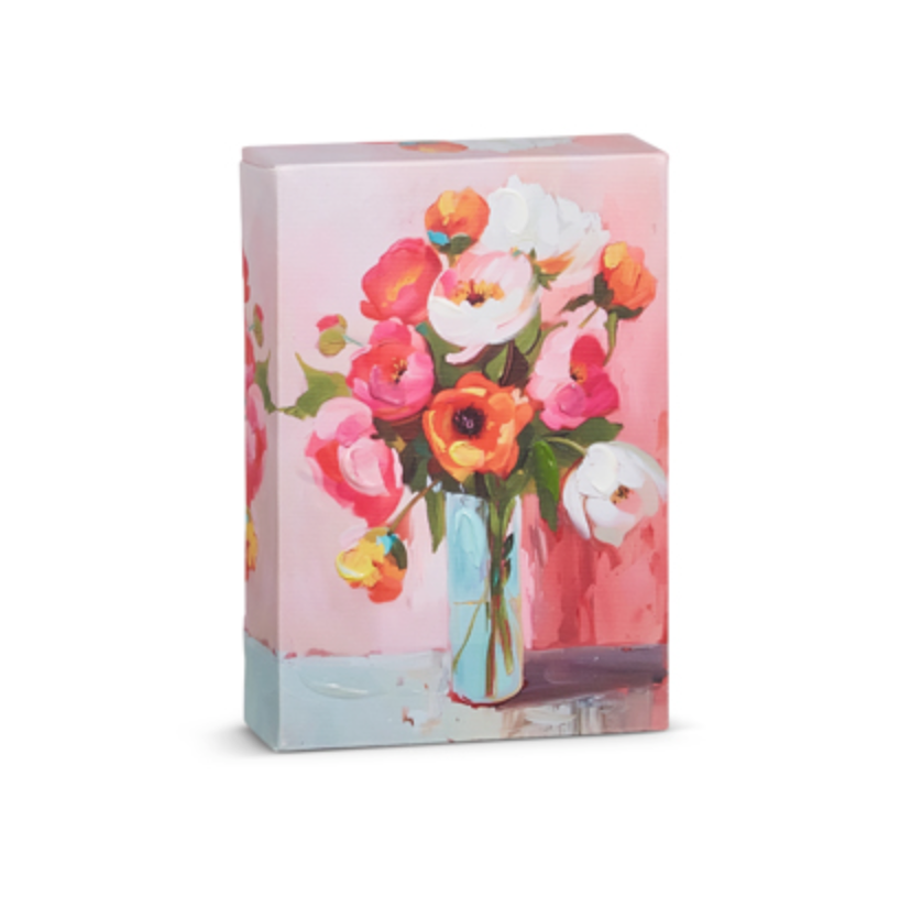 6" Pink Floral Wall Art