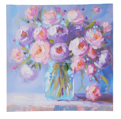 16" Medium Purple Floral Wall Art
