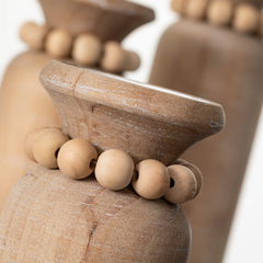 Beaded Pillar Candle Holders