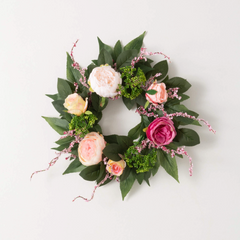 6.5" Pink Peach Floral Ring