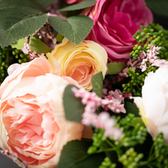 6.5" Pink Peach Floral Ring