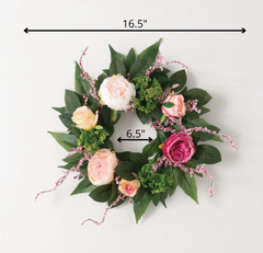 6.5" Pink Peach Floral Ring