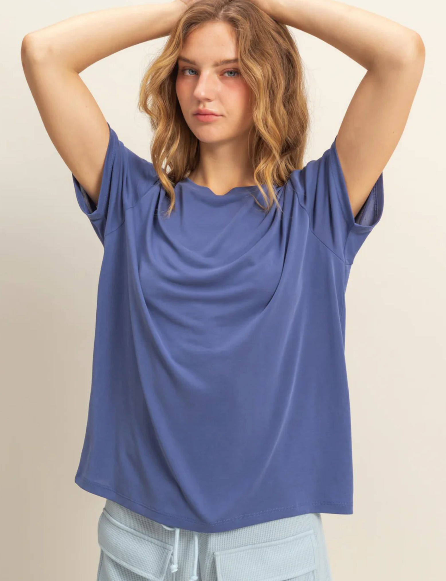 Basic Round Neck Short Sleeve T Shirt