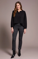 Airflow Long Sleeve Mandarin Collar Blouse