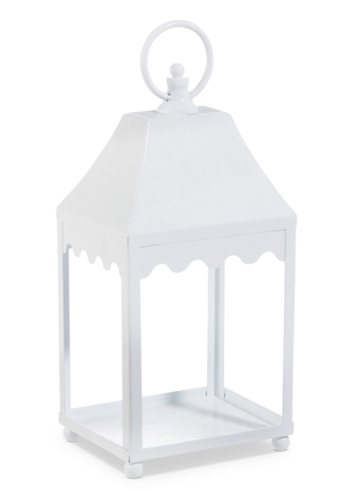 13.5" White Lantern