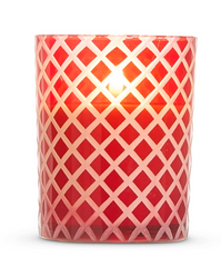 4" x 5" Glass Etched Battery Candle