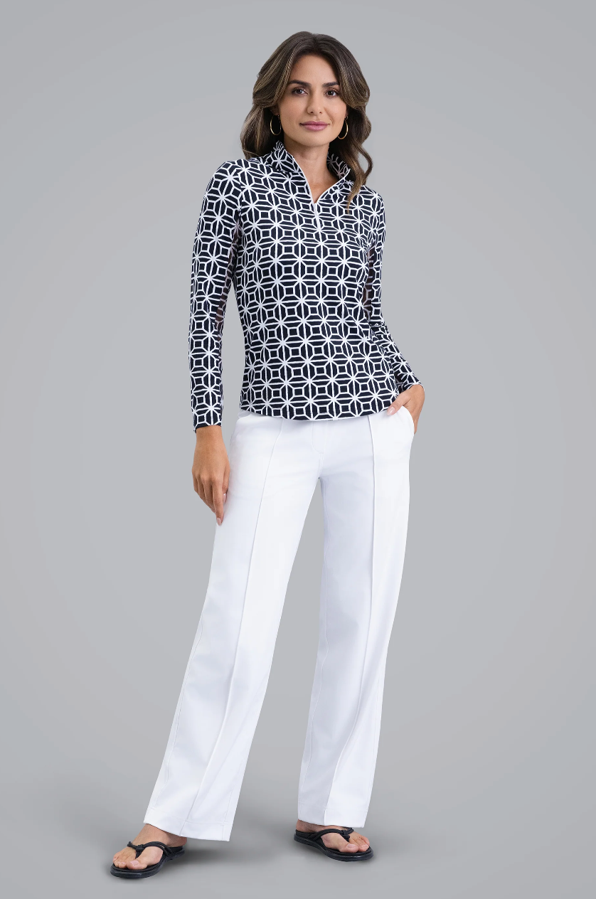 Carolyn Long Sleeve Mock Neck Top