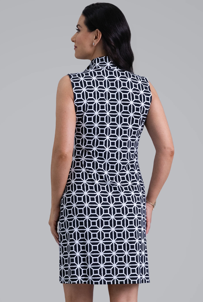 Carolyn Sleeveless Mock Neck Dress