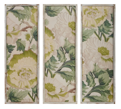 36.25" Tranquil Green Garden Carved Wall Art