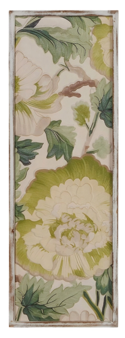36.25" Tranquil Green Garden Carved Wall Art