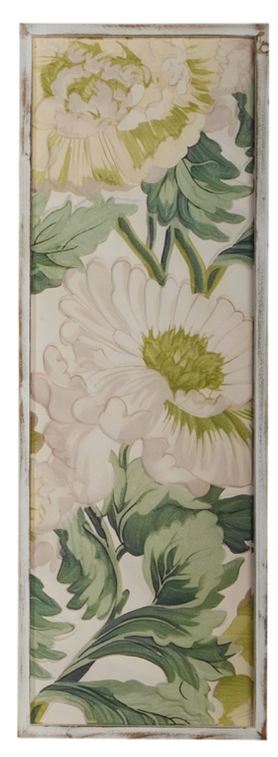 36.25" Tranquil Green Garden Carved Wall Art