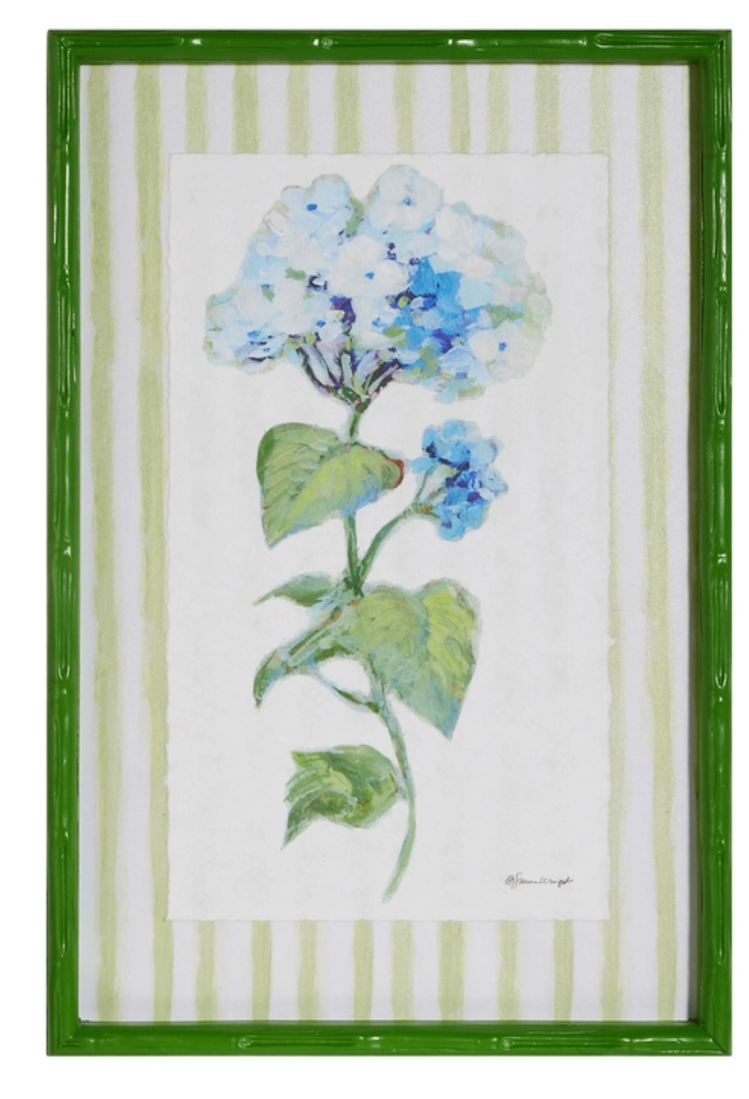 23.5" Azure Bloom Framed Print