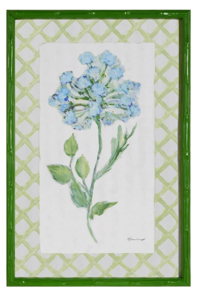 23.5" Azure Bloom Framed Print