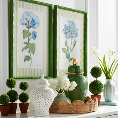 23.5" Azure Bloom Framed Print