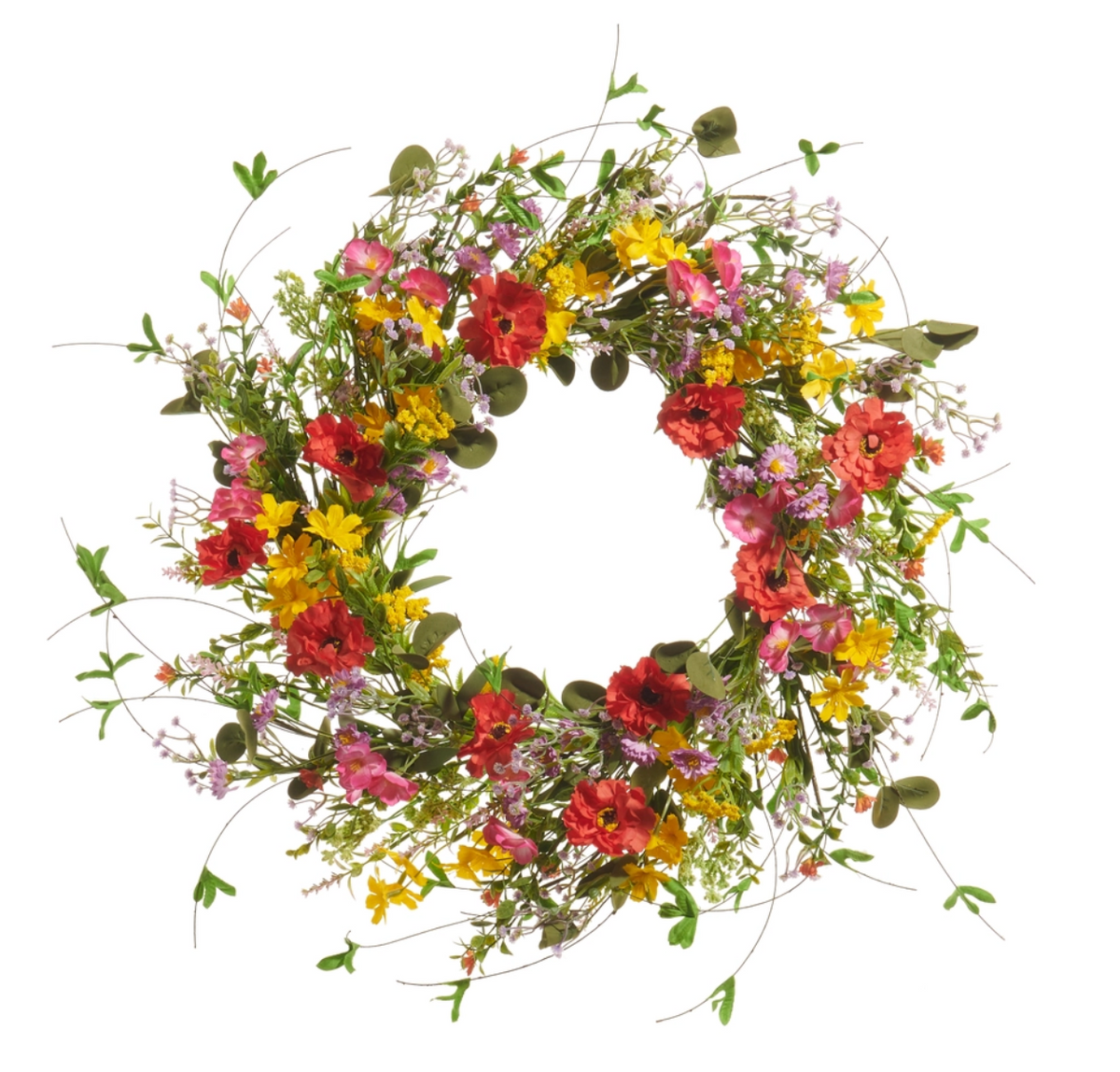 24" Colorful Floral Wreath