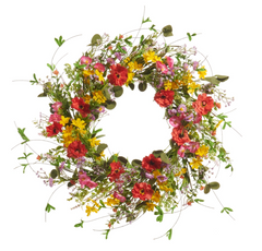 24" Colorful Floral Wreath