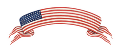 American Flag Banner Table Accent