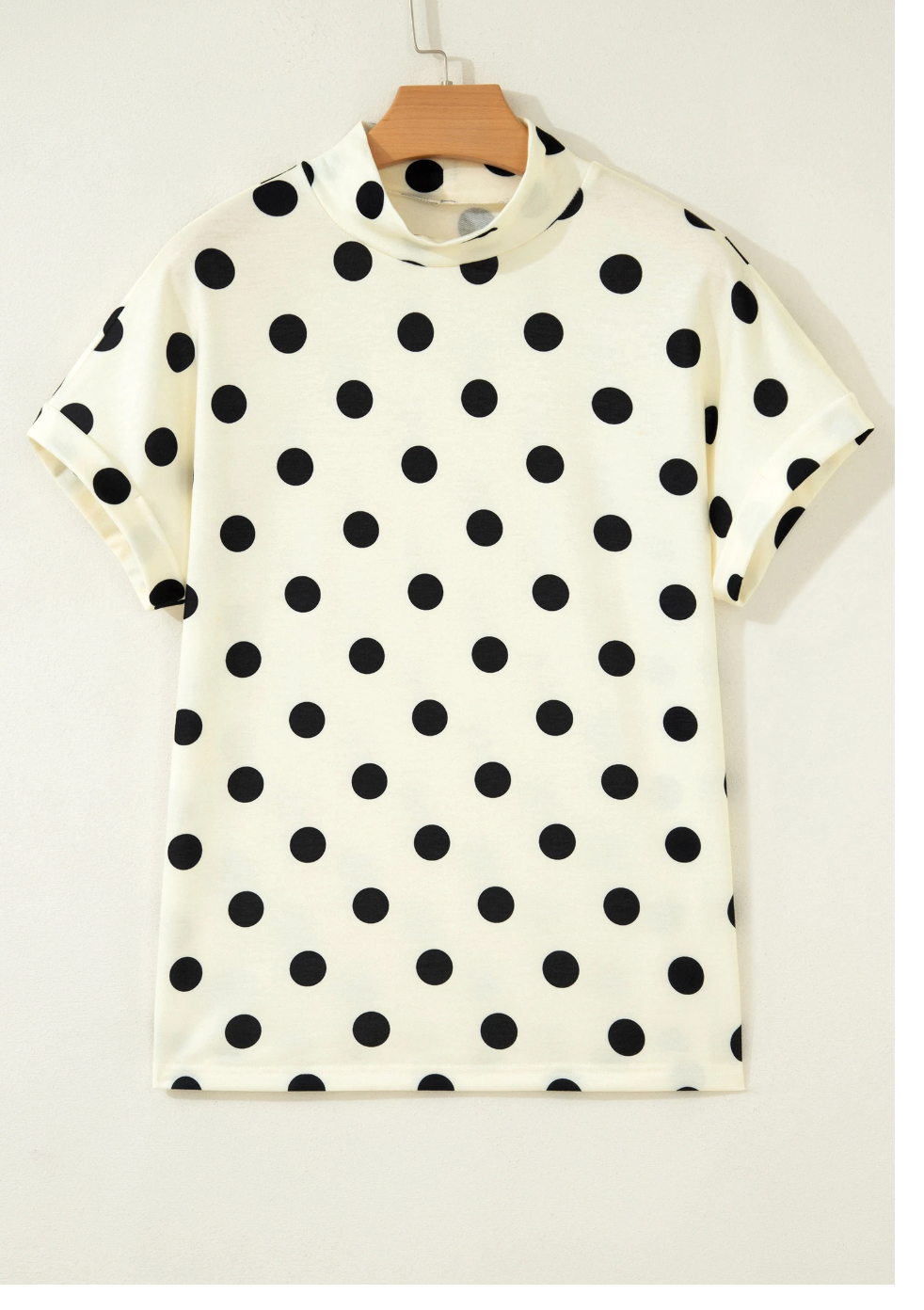 Beige Polka Dot Dolman Top