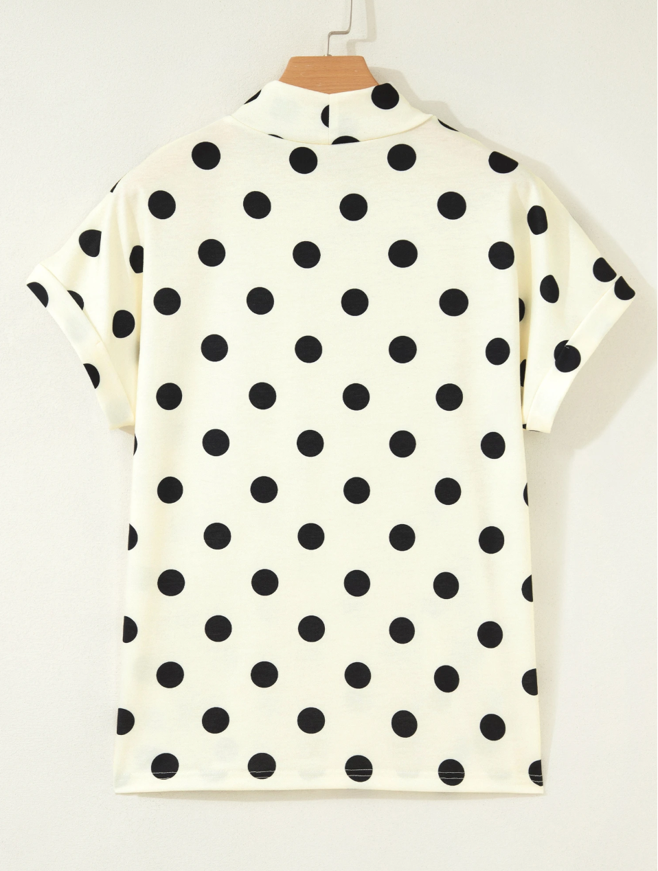 Beige Polka Dot Dolman Top