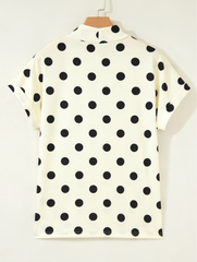 Beige Polka Dot Dolman Top