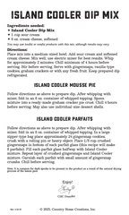 Coastal Kitchen- Island Cooler Dip Mix