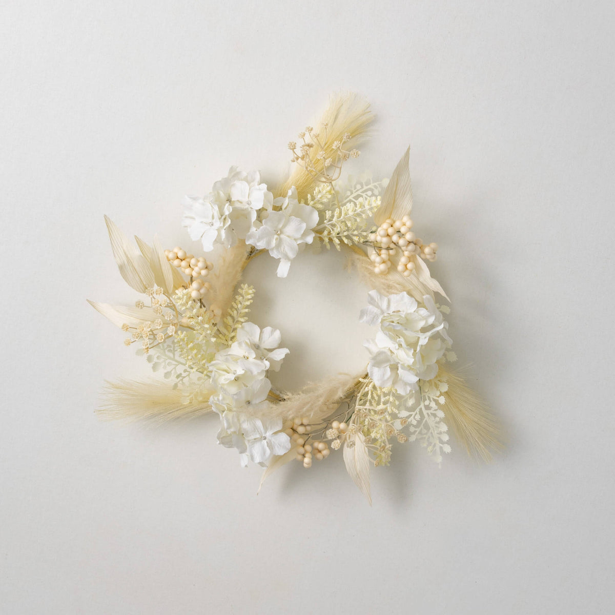 6.5" Hydrangea Pampas Accent Ring