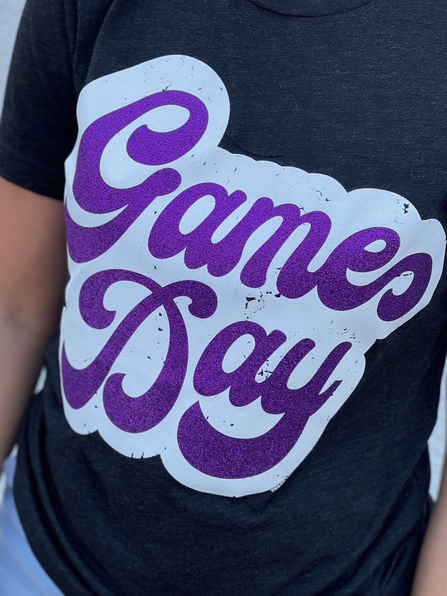 Big Game Day Retro Glitter Graphic Tee